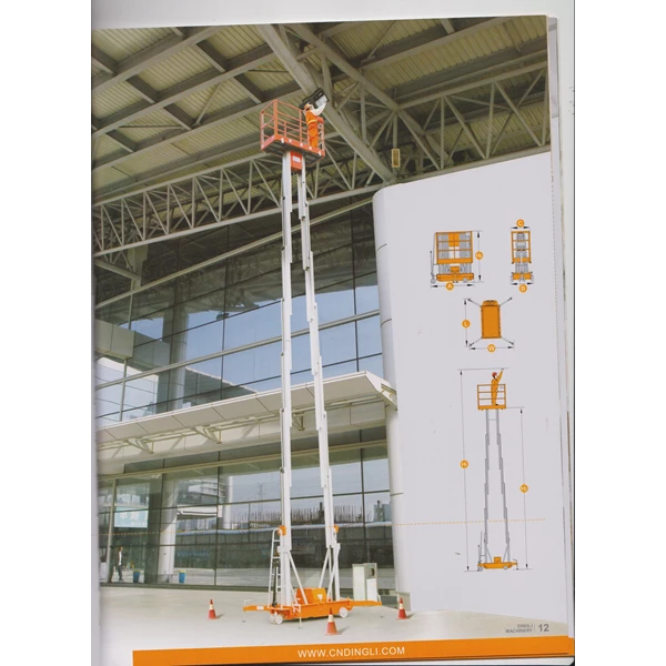 aluminium work platform tangga hidrolik 16 meter